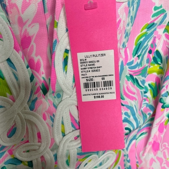 NWT Lilly Pulitzer Gabby Shift Dress - Unicorn of the sea print. Size 6 AU - Picture 4 of 13